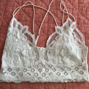 Free People- White Lace Bralette